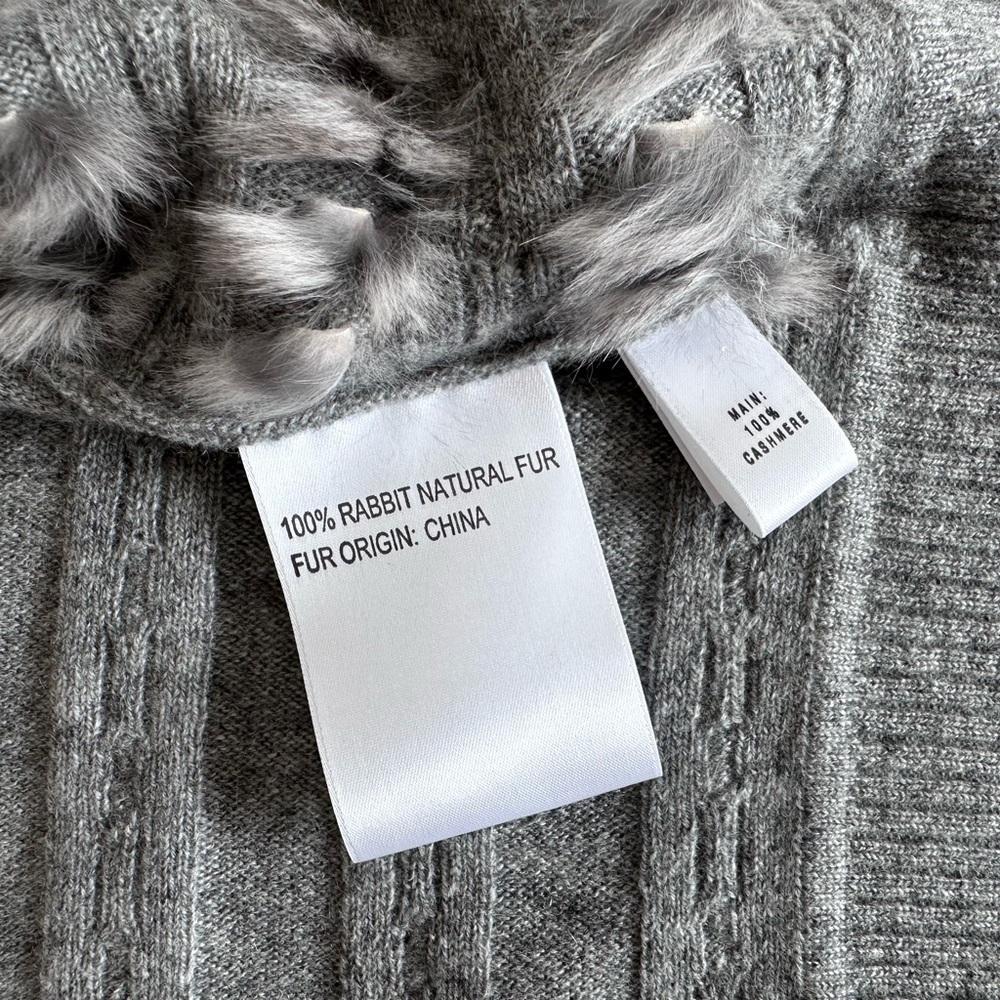 St. John Rabbit Fur Zip Up Vest - Picture 4 of 5